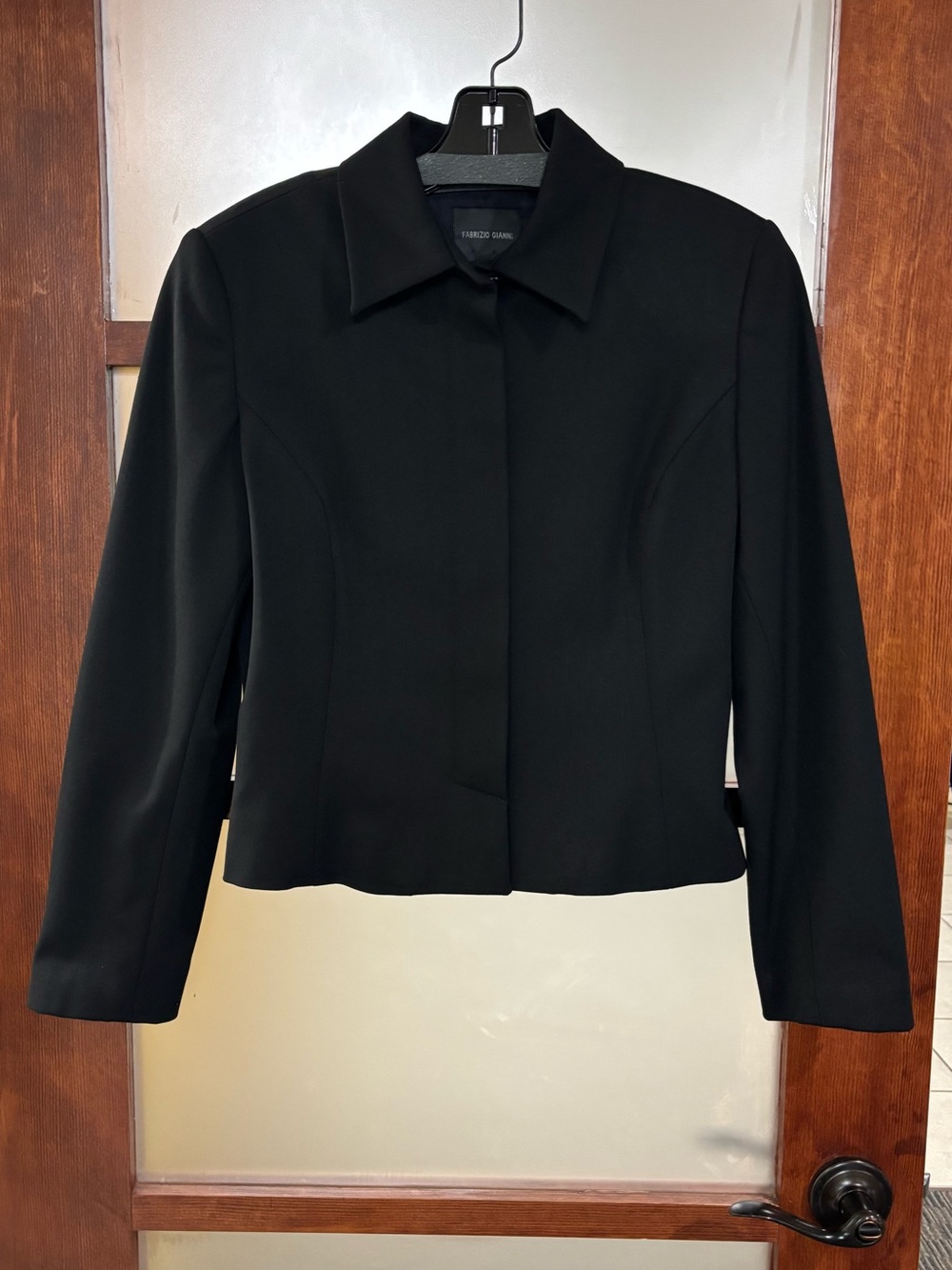 Women's Black Cropped Blazer - Sleek Tailored Jacket